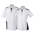 Men's or Ladies' Polo Shirt w/ Contrasting Color Block Bottom Sides - 25 Day Custom Overseas Express